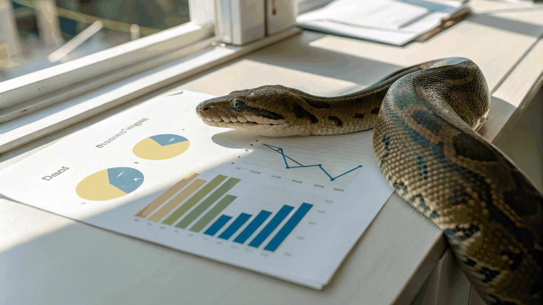 Close up comparison of venomous and non-venomous snake features